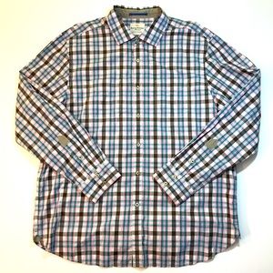 Tommy Bahama Plaid Button Up Shirt L/S Sz XL